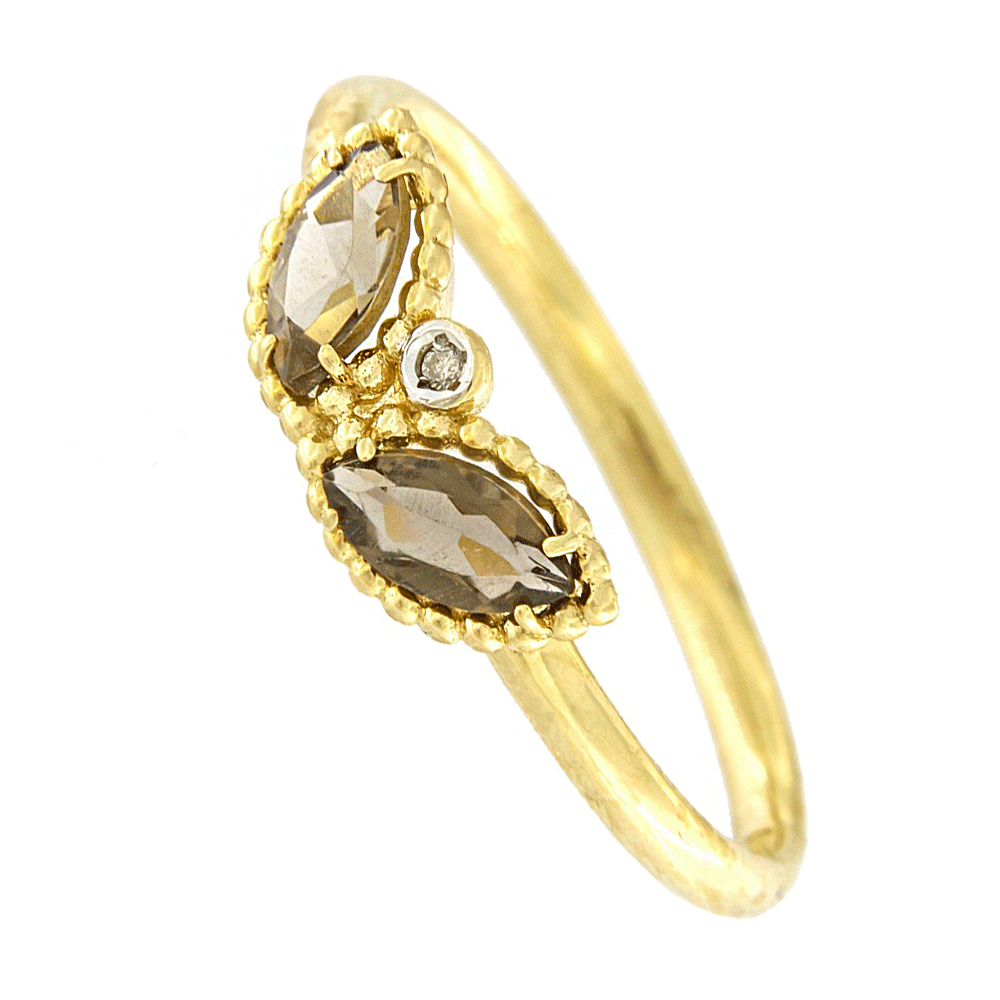 Anillo de Oro con Zafiros y Diamantes