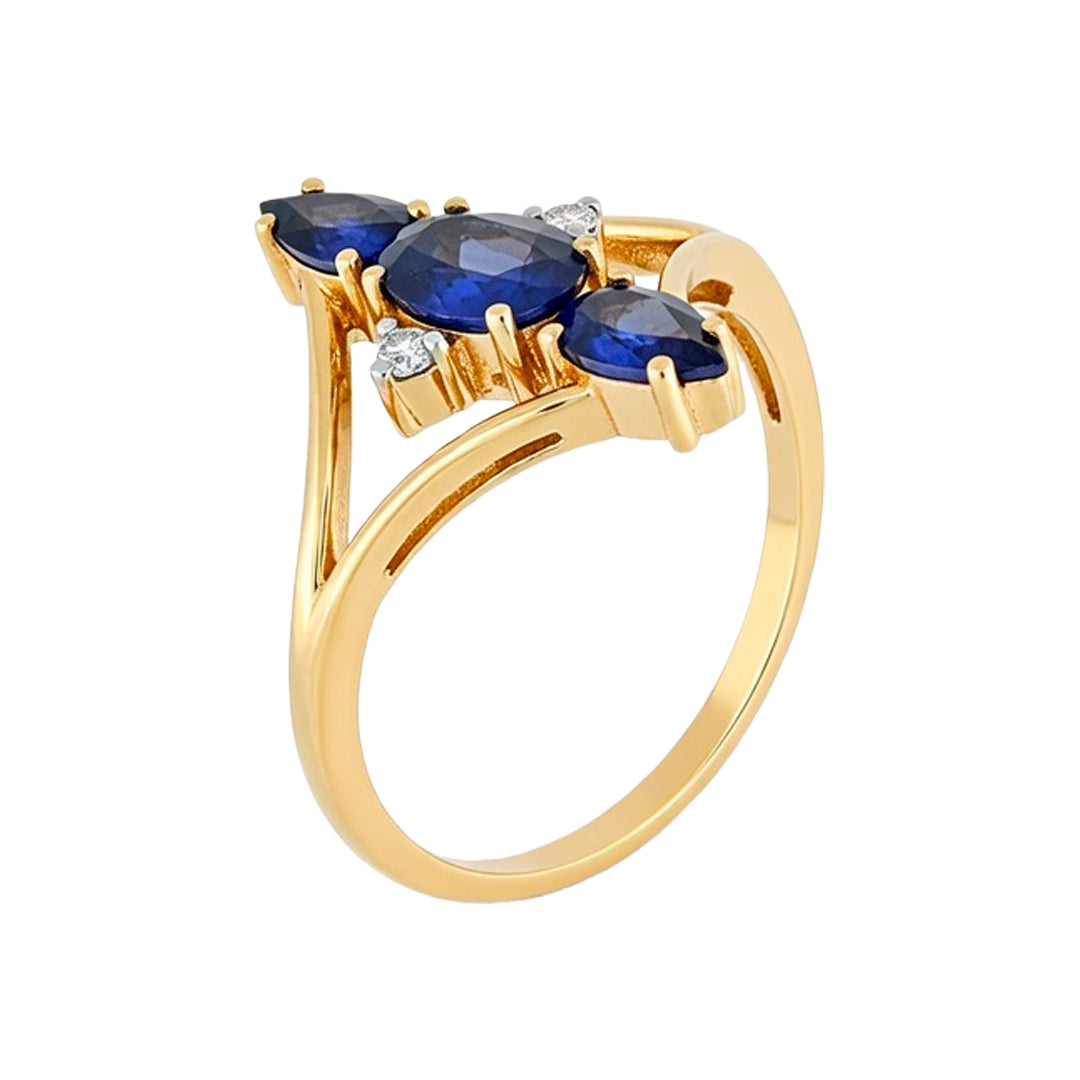 Anillo Trio de Zafiros 42460