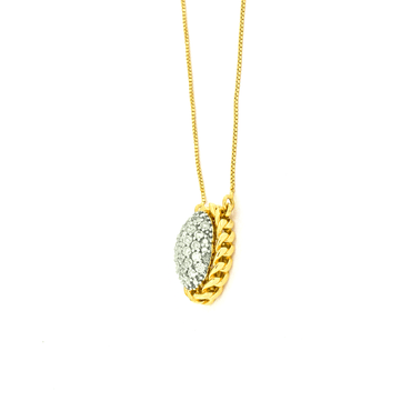 Oval Choker with Sparkles 4438