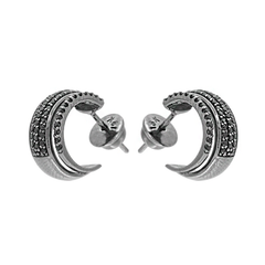 Aretes de Oro Negro con Espinelas 5846