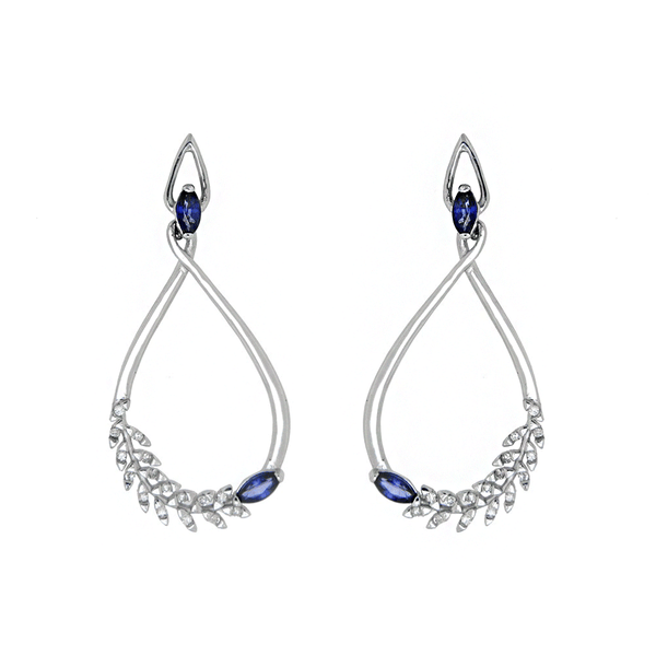 Aretes de Oro con Zafiros 6325