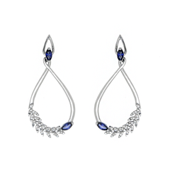 Aretes de Oro con Zafiros 6325