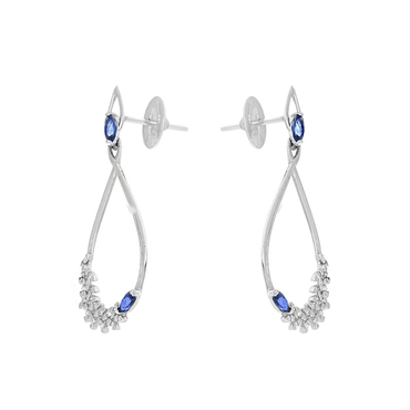 Gold Earrings with Sapphires 6325