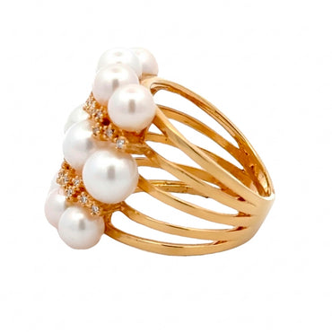 Anillo de Perla y Diamantes 11653