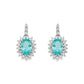 Aretes de Turmalina Paraiba Oval con Diamantes