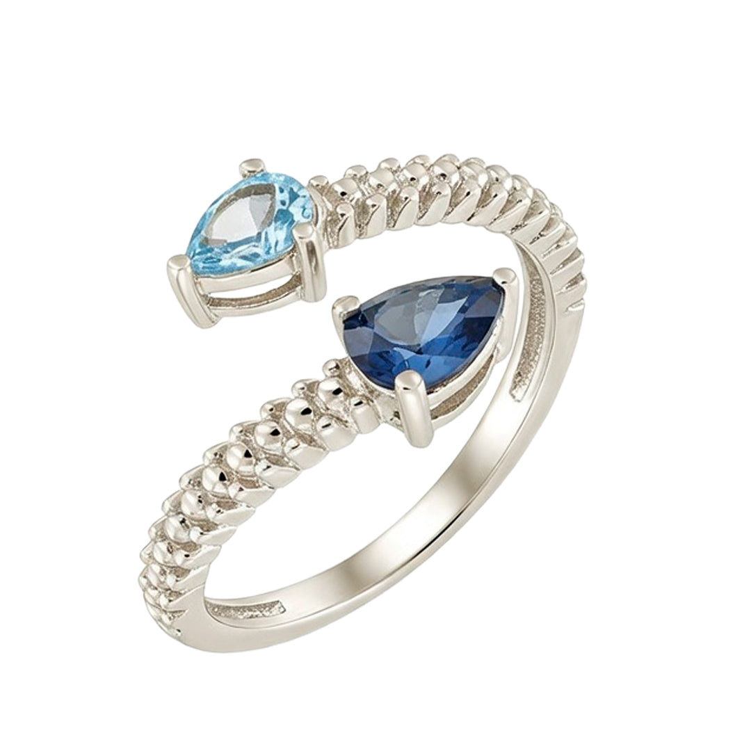 Open Ring with Topaz 6981