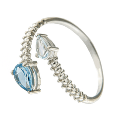Anillo Abierto con Topacio 6981
