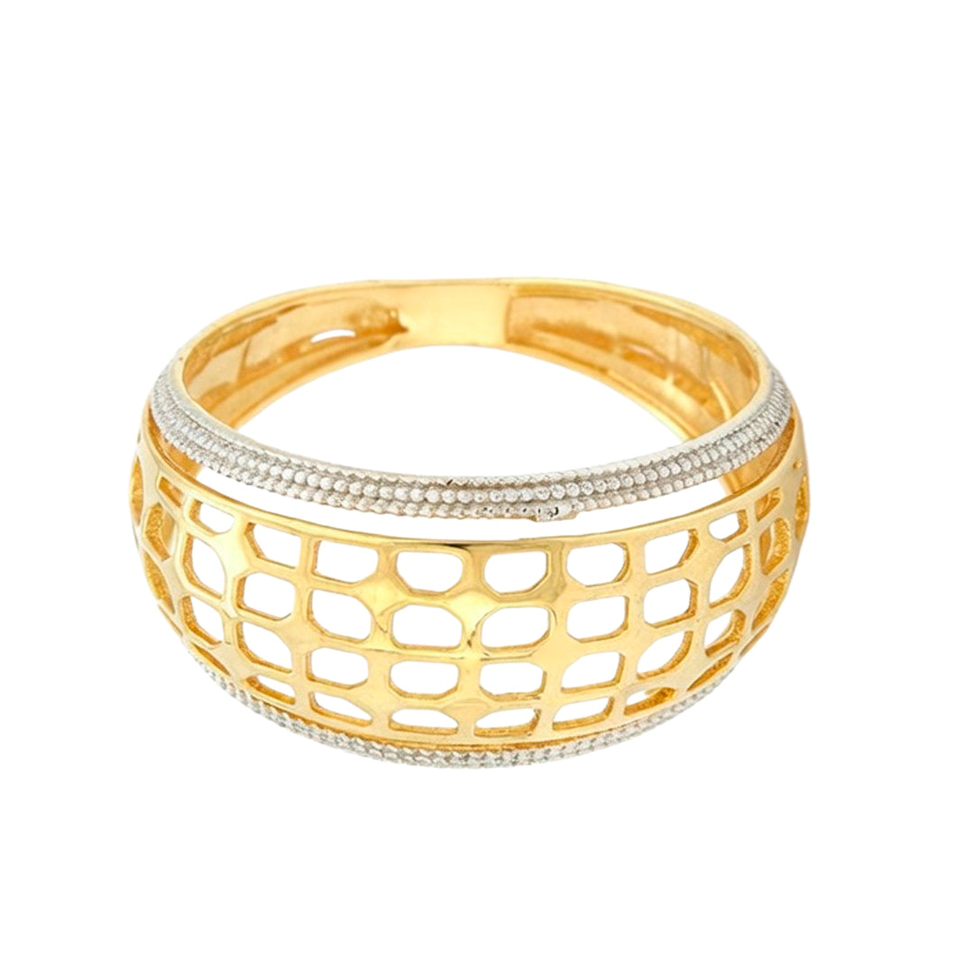 Large Two-Tone Openwork Ring
