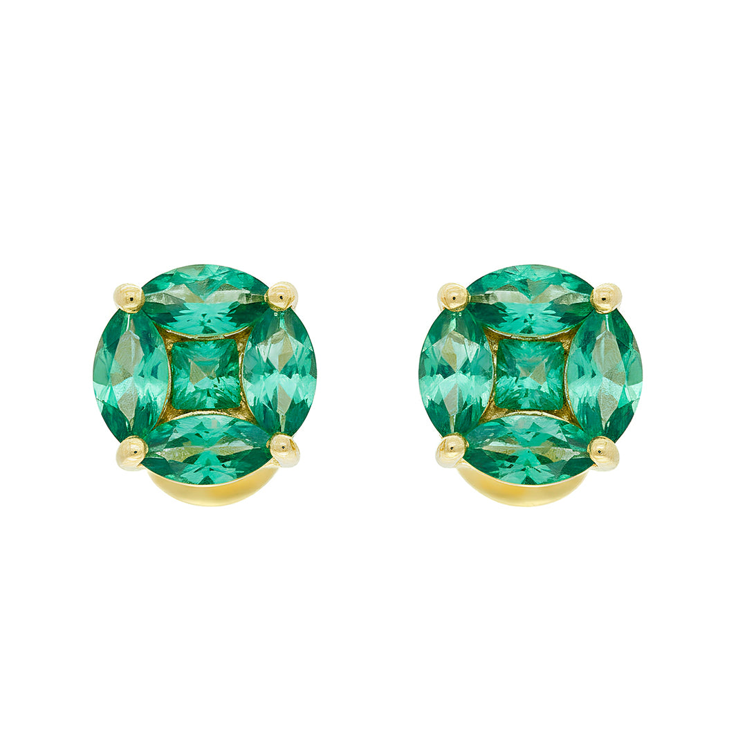Aretes de Esmeralda 9523