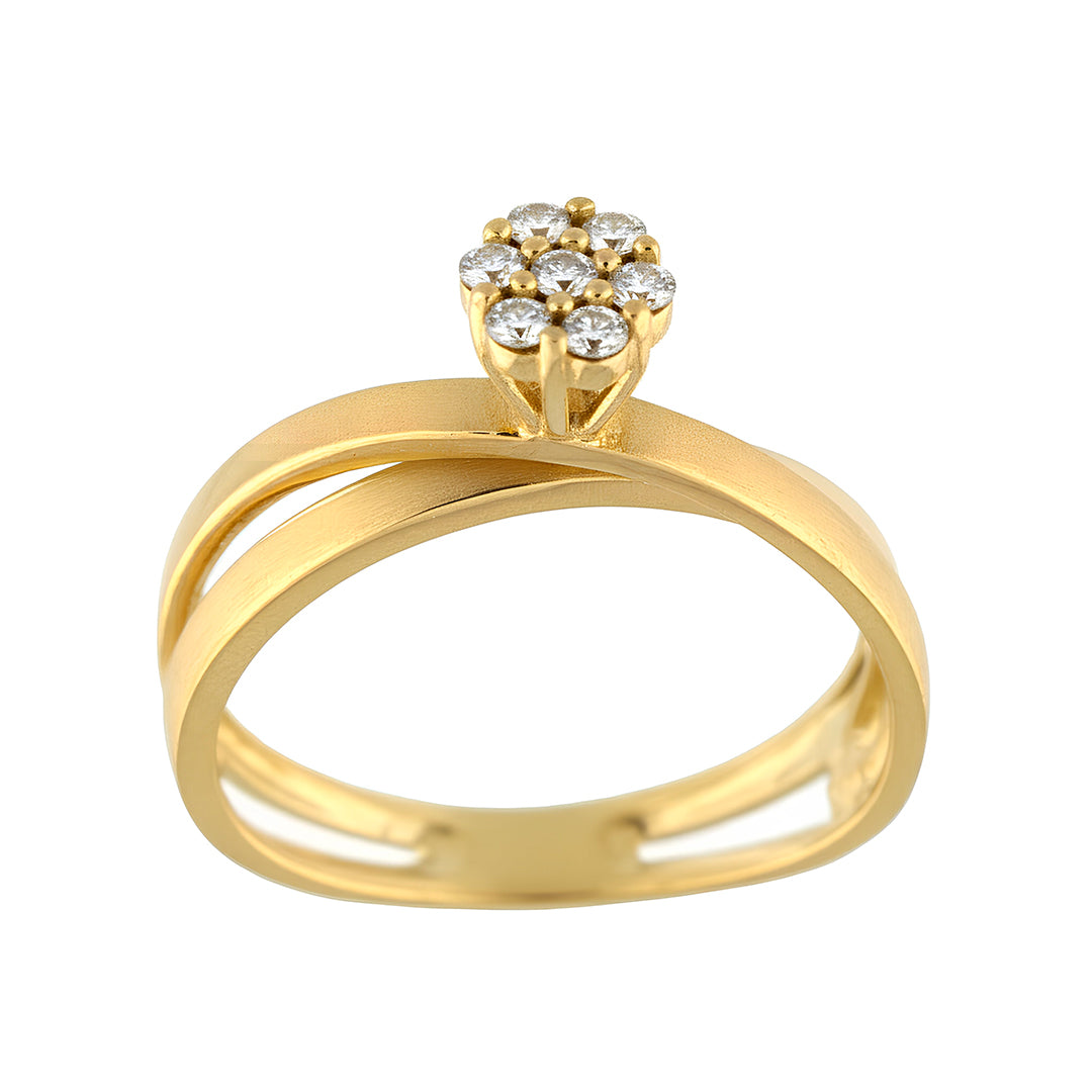Anillo Solitario con Diamantes 9674