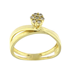 Anillo Solitario con Diamantes 9674