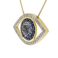Gargantilla Ojo Zafiro y Diamantes 6262