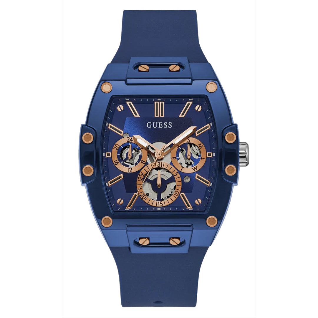 Reloj Guess Phoenix Azul Correa De Silicona GW0203G7