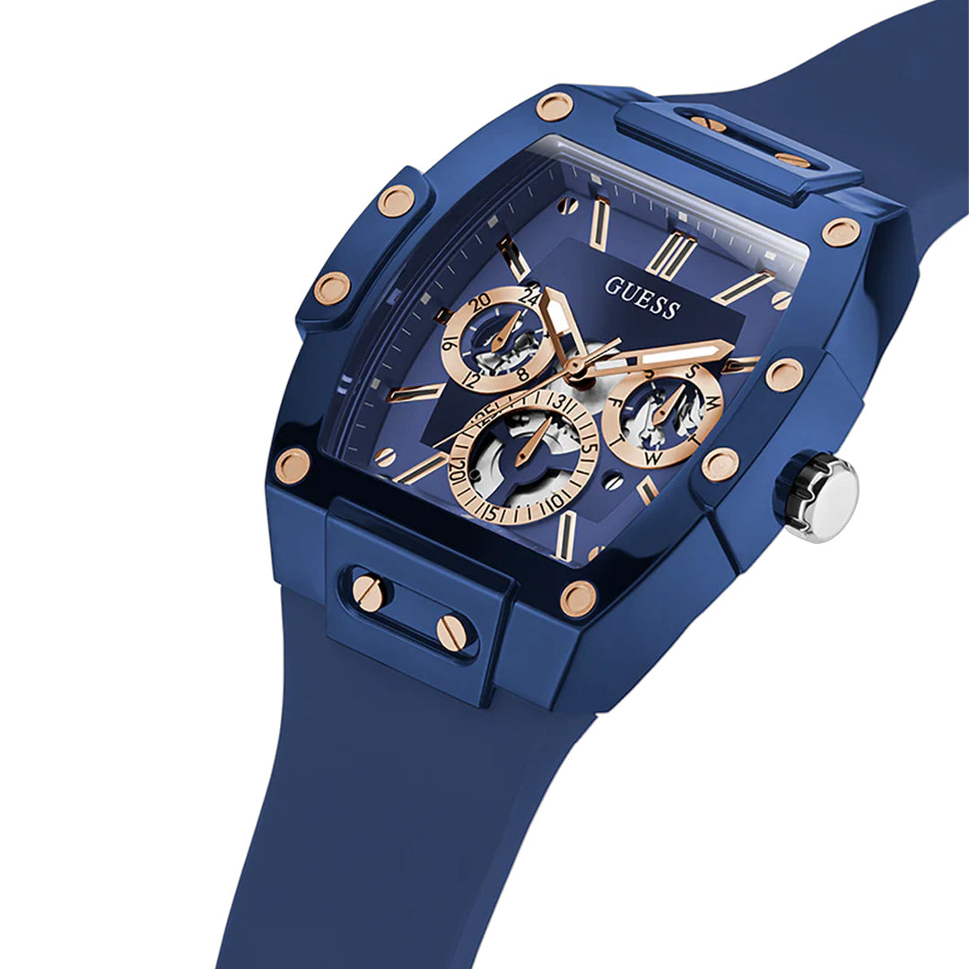 Reloj Guess Phoenix Azul Correa De Silicona GW0203G7