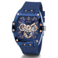 Reloj Guess Phoenix Azul Correa De Silicona GW0203G7