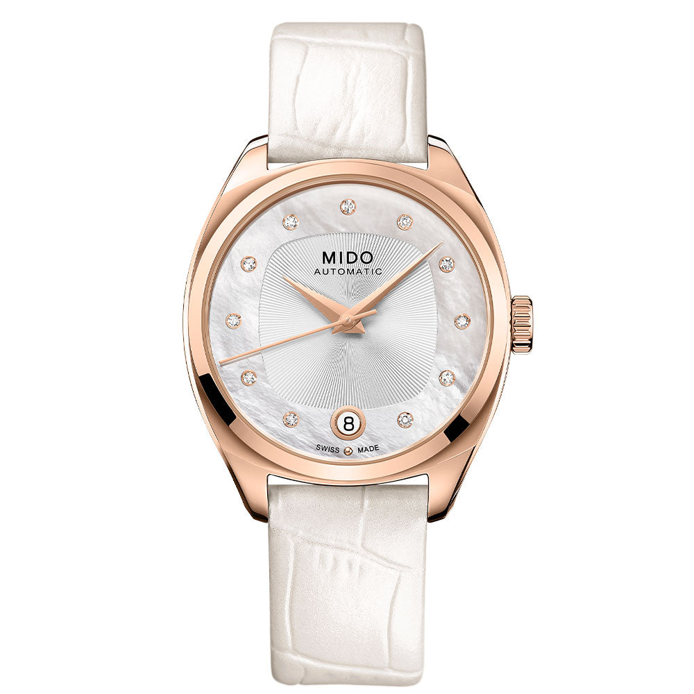 Reloj Mido Belluna Triple Manilla Fondo Gris M0243073711600