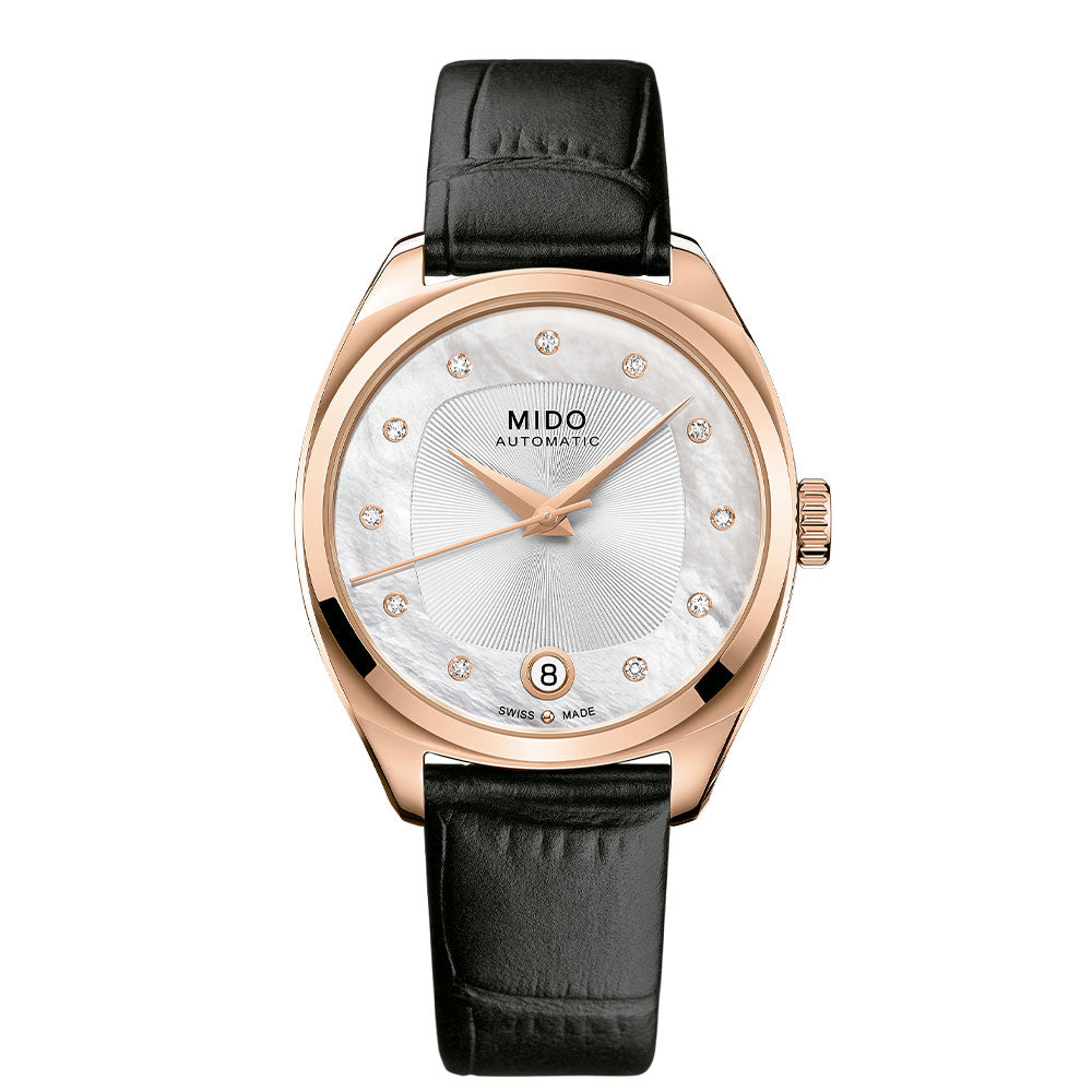 Reloj Mido Belluna Triple Manilla Fondo Gris M0243073711600