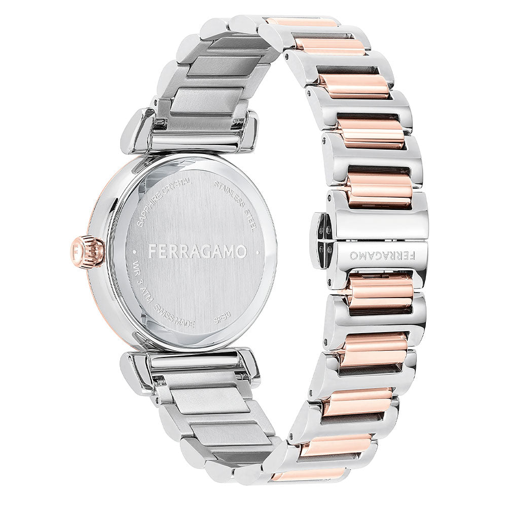 Reloj Ferragamo Allure Bicolor Oro Rosa- Azul SFS000424