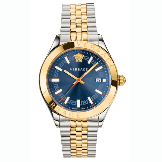 Reloj Versace Hellen Bicolor Esfera Azul VEVK00520