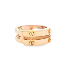 Anillo Masculino con Diseño de Tornillos