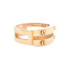 Anillo Masculino con Diseño de Tornillos