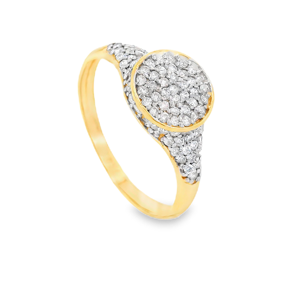 Anillo Redondo de Diamantes Talla 14