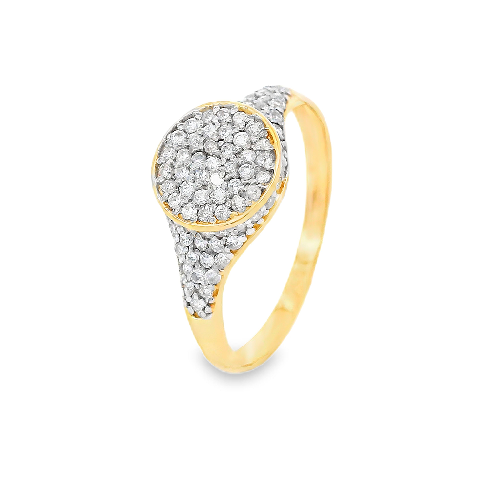 Anillo Redondo de Diamantes Talla 14