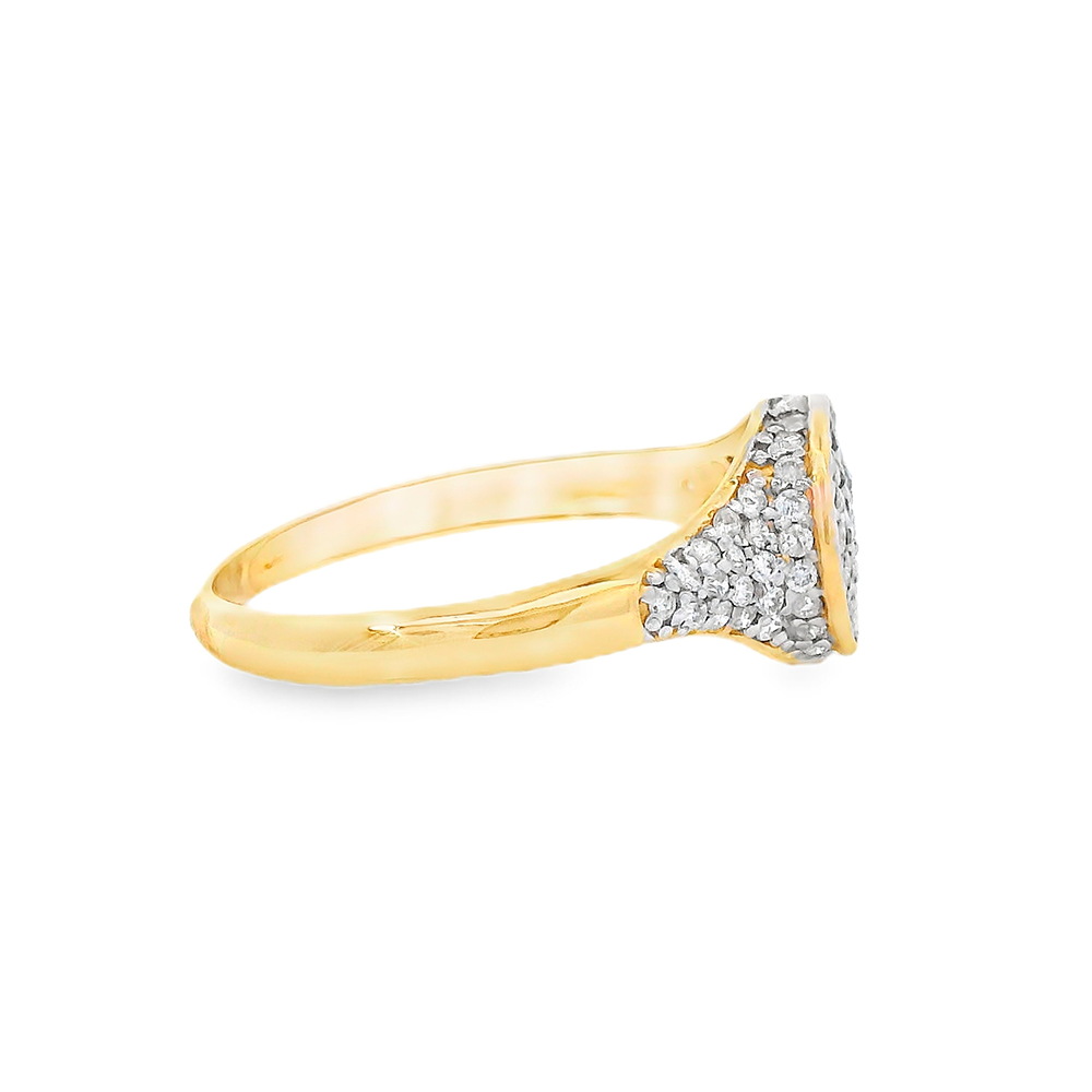 Anillo Redondo de Diamantes Talla 14
