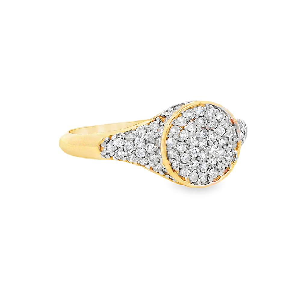 Anillo Redondo de Diamantes Talla 14