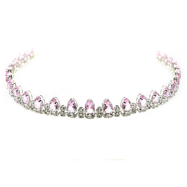 Tiara Zircones Blancos y Rosados VEC14379
