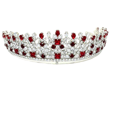 Corona Zircones Blancos y Rojos  VEC14593