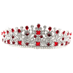 Corona Zircones Blancos y Rojos  VEC14593